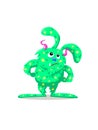 Vector image. Baby monster character on white background.